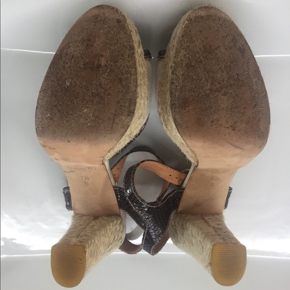 Auth. Coach Platform Sandals sz 7.5 B - Picture 5 of 8